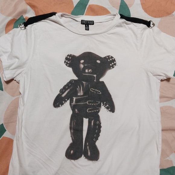 Current Mood Dolls Kill goth teddy bear bondage t shirt size small - Picture 4 of 8